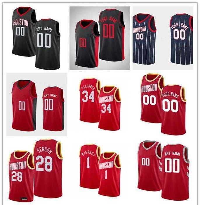 

Mens Womens Youth Houston''Rockets''28 Alperen Sengun 34 Hakeem Olajuwon 21 Trevelin Queen 6 Kenyon Martin Jr. Custom Basketball Jersey, Beige