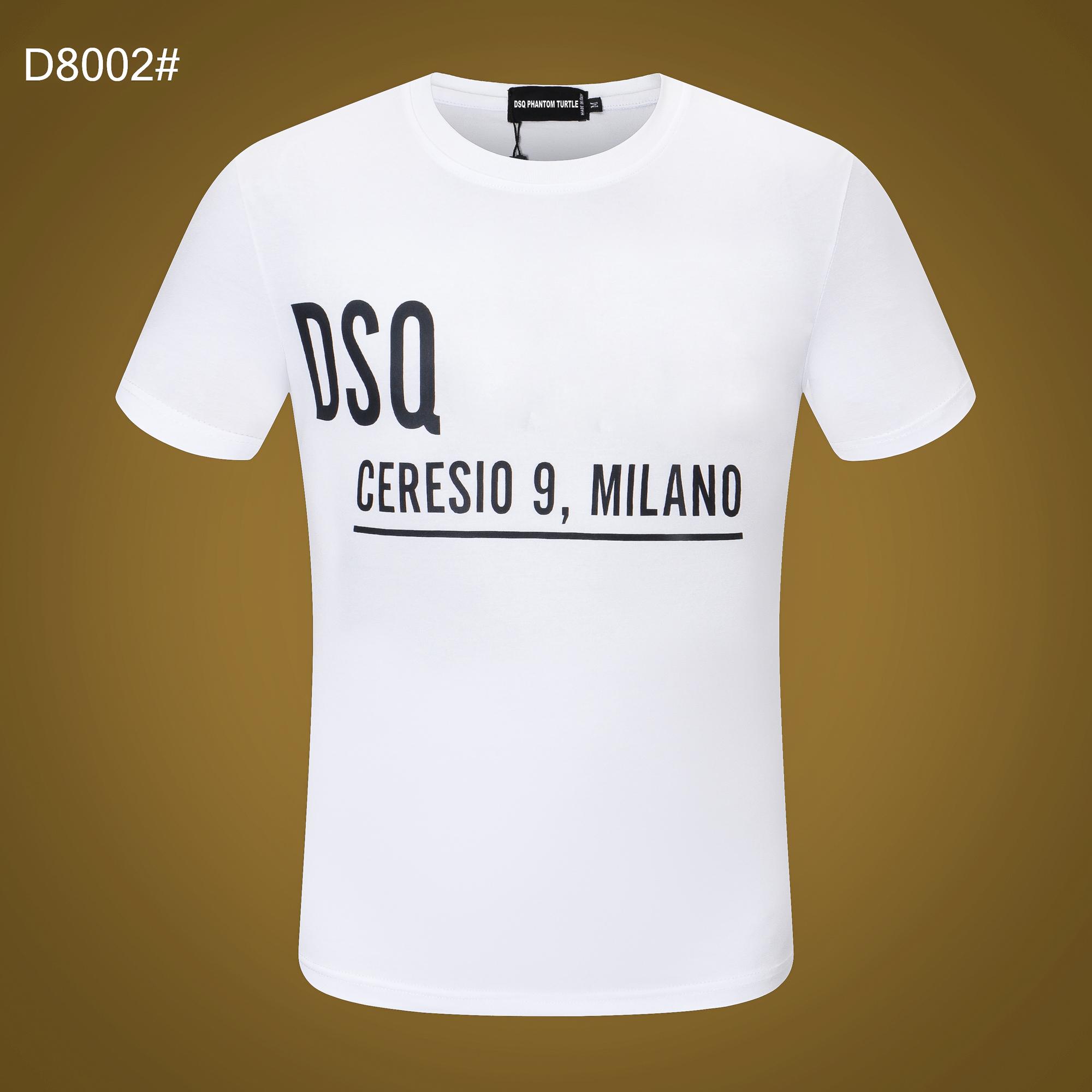 

D2 PHANTOM TURTLE SS Mens Designer T shirt Italian fashion Tshirts Summer Pattern T-shirt Male High Quality 100% Dze DSQUAREDs DSQ2s DSQs, White