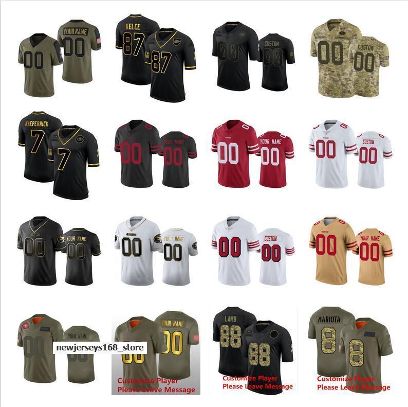 

2022 San Francisco Men Women Youth 49er Stitched Football 85 George Kittle 97 Nick Bosa 5 Trey Lance Elite Custom''NFL''jerseys Size S