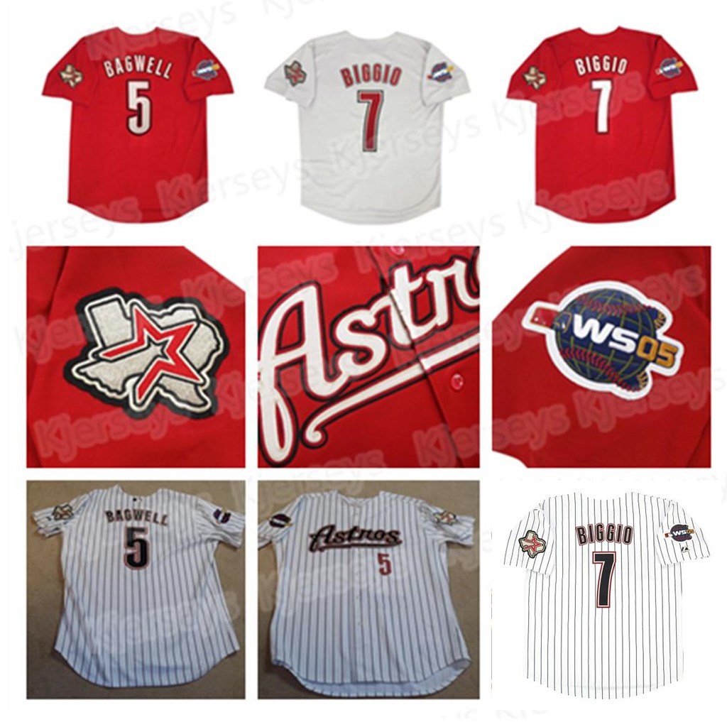 

Vintage 2005 Houston Baseball Jersey "Astros" 7 Craig Biggio Jeff Bagwell 5 Roger Clemens Lance Berkman Roy Oswalt Hunter Pence Kent, Men s-xxxl