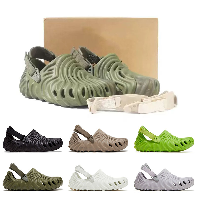 

Salehe Bembury x Pollex Sandals Men Woman Summer Slides Slippers Brown Cocumber Urchin Stratus Flat slide slipper wens womens Hook Loop, Black