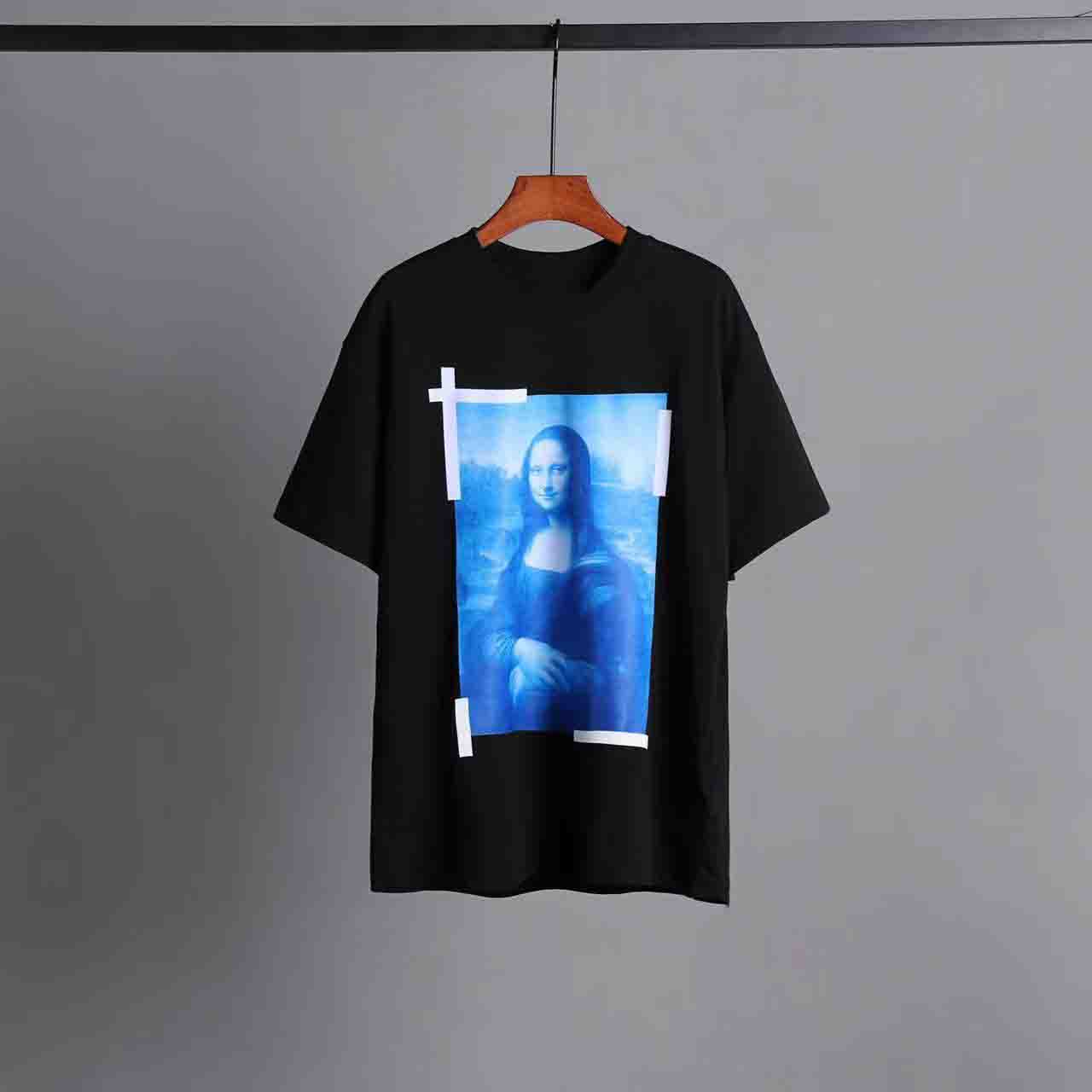 

Fashion Designer Oil Paintting Cotton Short Sleeves T Shirt Mens T-shirt Casual Tee Tops Back Printing Shirt of Black White for Man, 11
