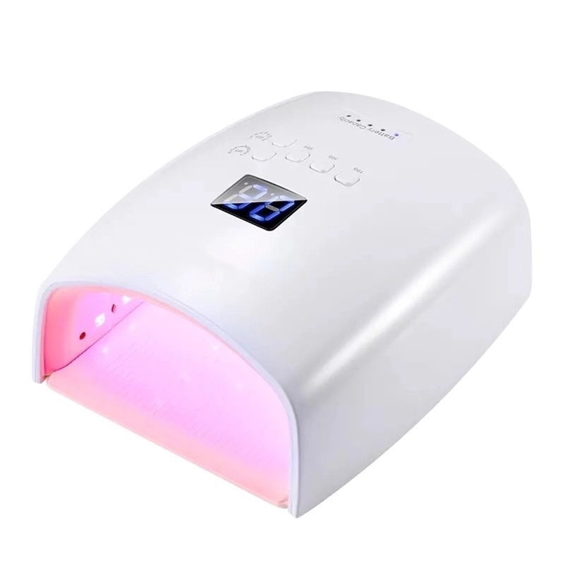 

Rechargeable Red Light UV 48W Cordless Manicure s Builtin 7800mAh Battery Dryer S10 Wireless LED Nail Lamp 220607, Red light black