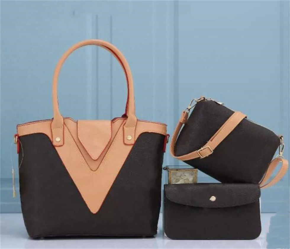 

Designer 3 piece set bag tote handbag composite package shoulder crossbody bag Neverbagfull messenger Large capacity shopping pocket Classic Women leather wallet, Extra shipping