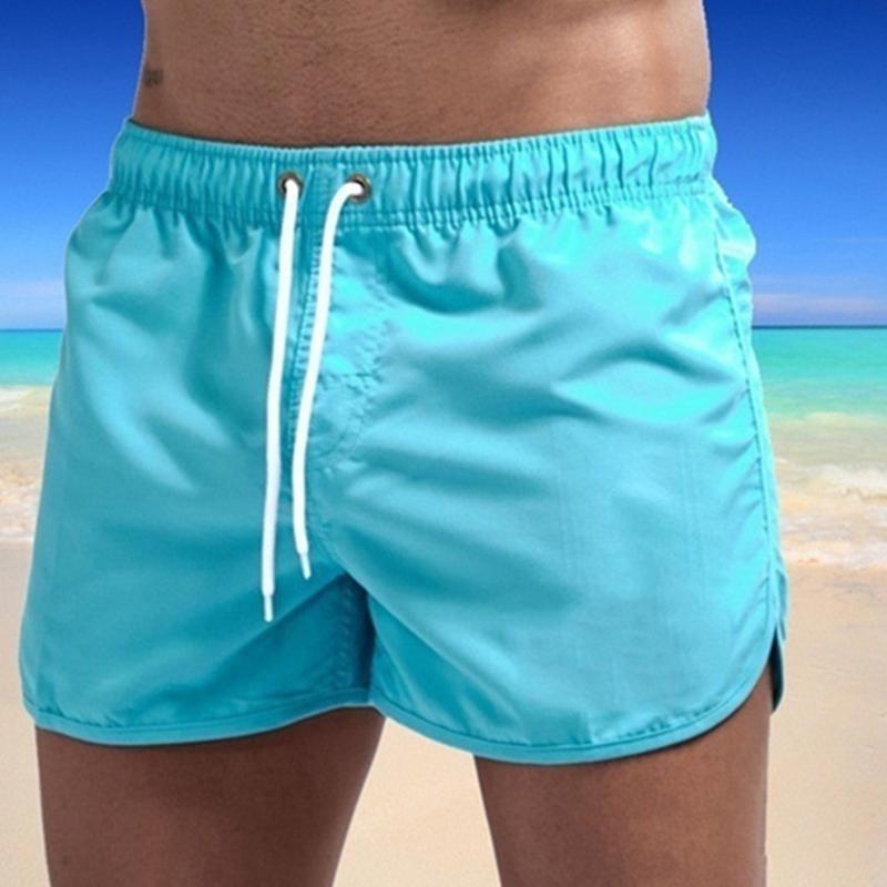 

Men' Shorts Summer Men' Solid Sport Casual Fitness Breathable Gym Jogging Exercise Training Loose Male Beach Tracksuit PantsMen, Black