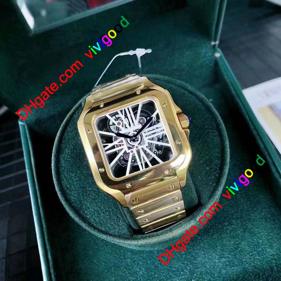 

High quality watch man classic quartz movement men watches designer stainless steel bracelet New arrivals wristwatch gift Skeleton Face watch