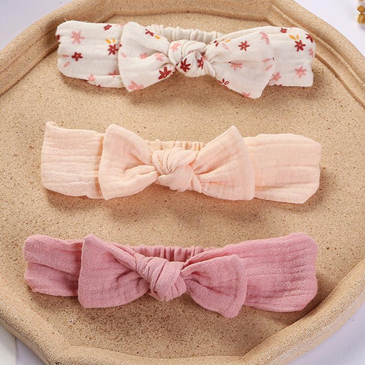 

Hair Accessories 3pcs Baby Girls Headband Set Bow Knot Head Wrap Bandage Kids Toddlers Headwear Band Infant Born AccessoriesHair, Hxk02-9