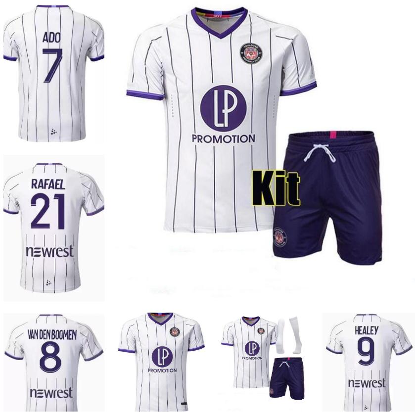 

22 23 Toulouse maillot de foot soccer jerseys Home Away Bule Red 2022 2023 Rhys Healey Anriste Deyaegere Amian Moreira Men kit Kids Football Shirt