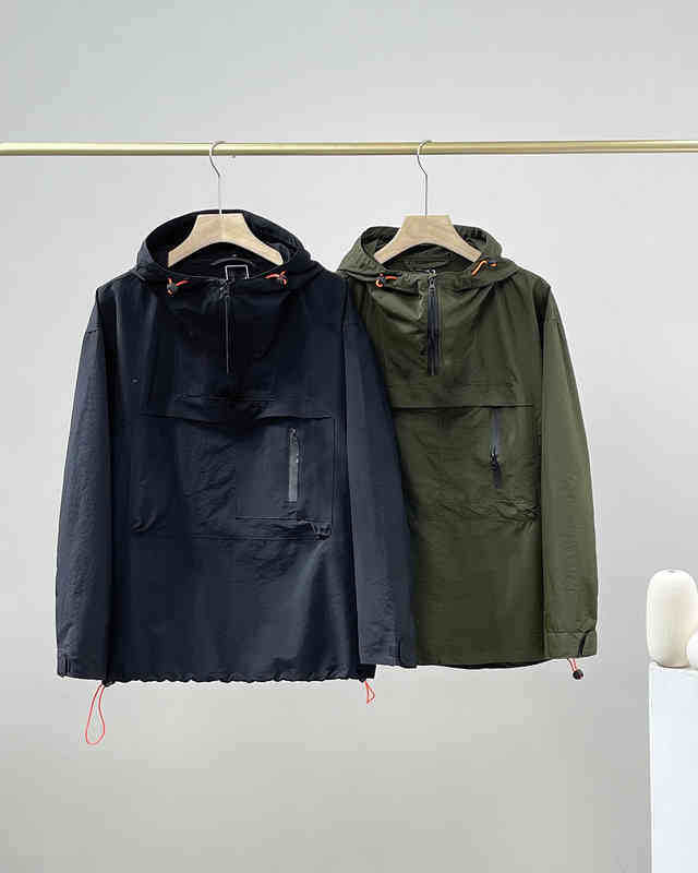 

American Fashion Brand Pra High Quality the Spring 2022 Men's Hooded, Multi-zipper Tailored Jacket Is Stylish and Simple -3xl, Army green