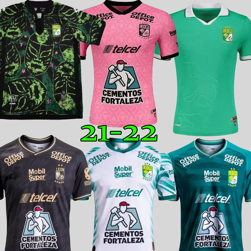 

21/22 Mexico Leon F.C. Soccer Jersey 2021 Liga MX club Leon home 3rd football shirts COMMEMORATIVE edition, Away