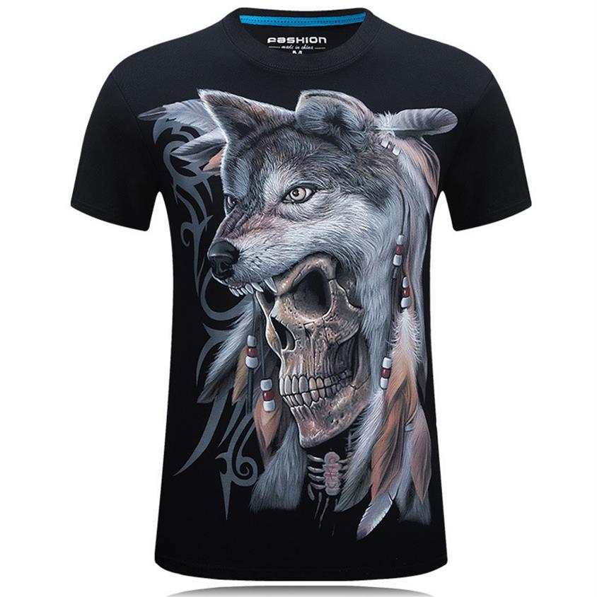 

Personality mens designer t shirts 3D printing hip hop t shirt wild wolf fat clothes plus size tshirt shorts luxury men t shirt291f, Colour 13