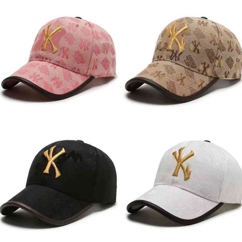 

Designer Baseball NY Hat Bucket Trucker Cross Border New Embroidered Letter Duck Tongue Outdoor Sports Leisure Hat Tide Brand New Dodgger Yankkee Hat, Red