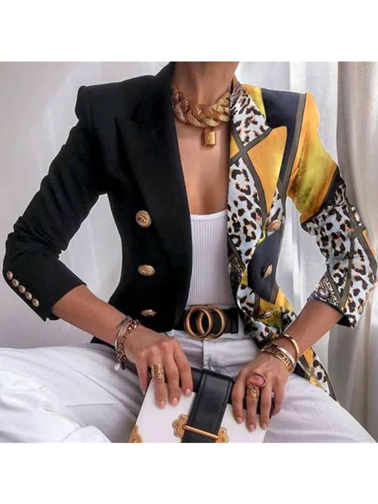 

Women's Suits & Blazers Spring/Summer Women's Printed Elegant Small Suit Double-breasted Coat Women Oversize Office Lady JacketWomen's, Pink stripe
