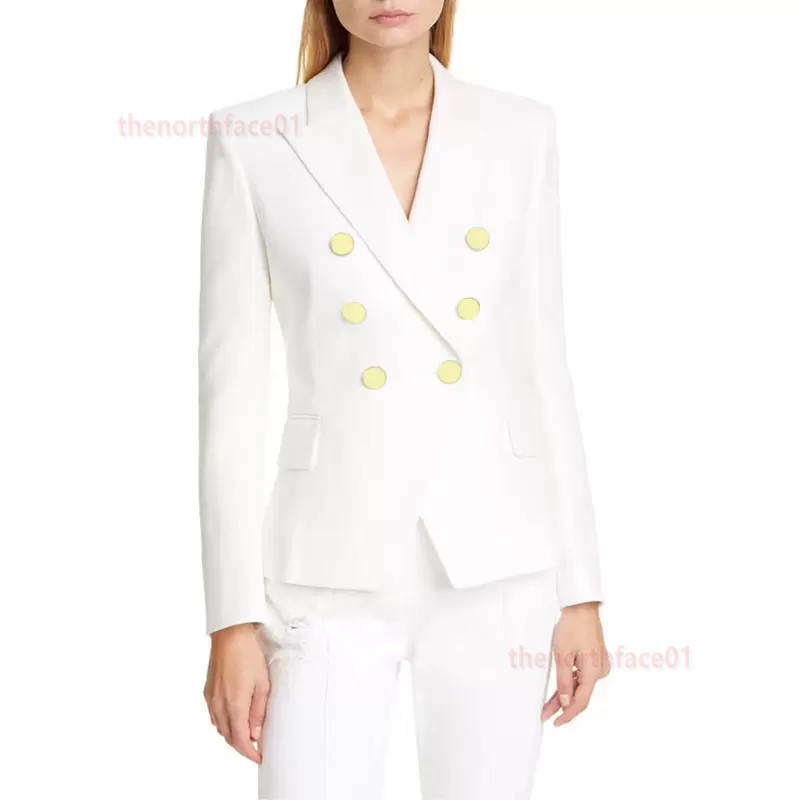 

Fashion Women Clothes Blazers High Quality Womens Suits Coat Designer Ladies Clothing Jacket 4 Colors Size S-XL, White