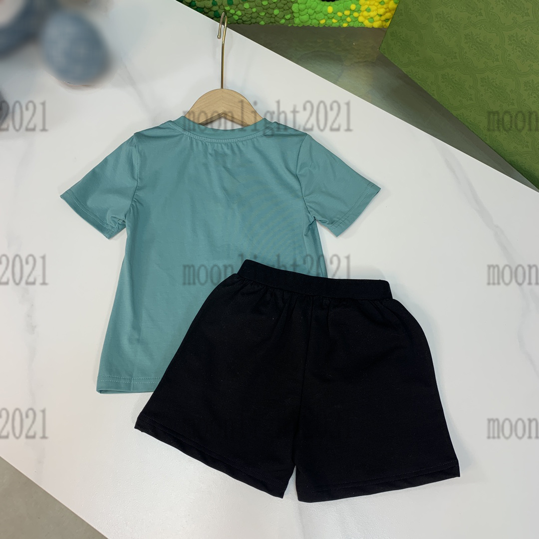 

high-end KIDS designert shirts+ shorts 2 pieces set NEWLY KZ tracksuits pants TIGER PRINTING T SHIRTS sets pattern BOYS short trousers children casual size 100-150, 01