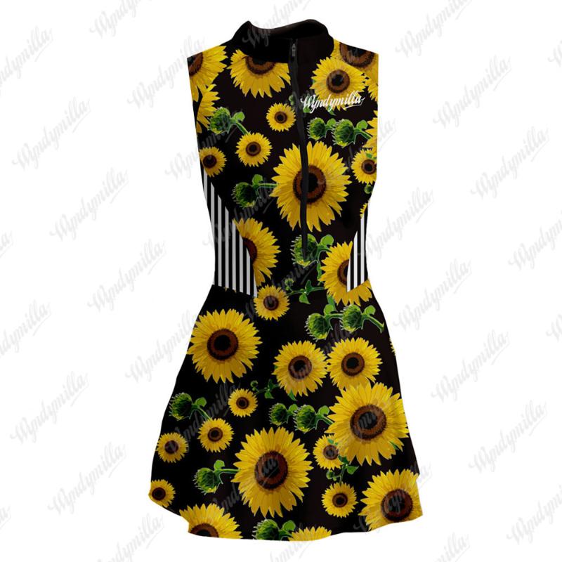 

Racing Sets Vestidinho Womens Sleeveless Dress Triathlon Jumpsuit Summer Road Bike Breathable Quick-drying Mini Skirt 2022