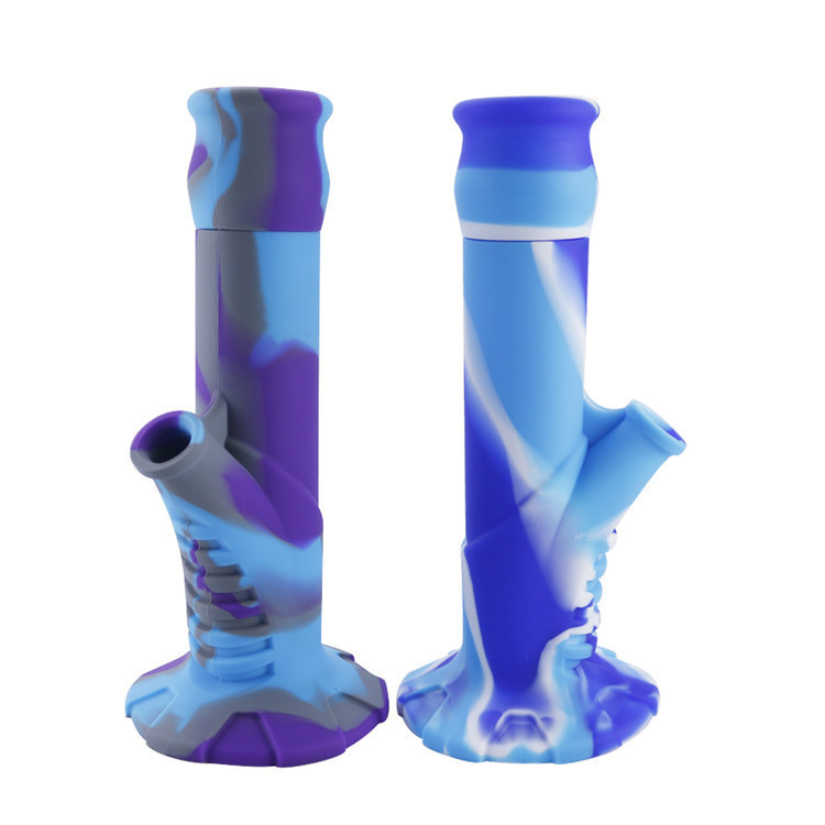 

straight silicone bongs smoking hookah dab rigs silica gel water pipe portable bong for Smoke dry Herb Unbreakable filter