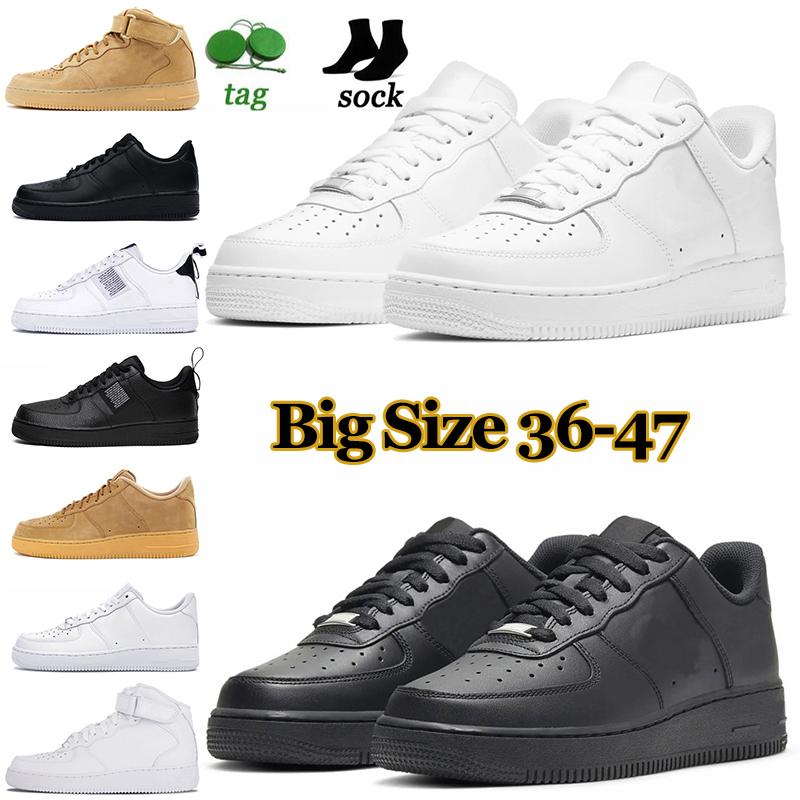 

Big Size 47 men women 2022 casual shoes 1 classic just do it low high off triple white black mens trainers Sports Sneakers One Walking Jogging Platform Airforce Shoe, # white 36-47
