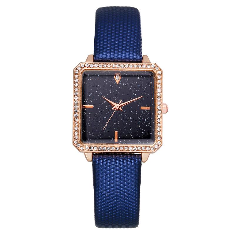 

Wristwatches Fashion Square Quartz Frosted Dial Casual Wrist Watches Leather Strap Fashionable Clock Waterproof Wristwatch For Women, White