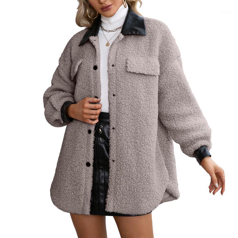 

Women' Trench Coats Female Coat Turn-Down Collar Long Sleeve Jacket Greatcoat With Buttons For Fall Winter
