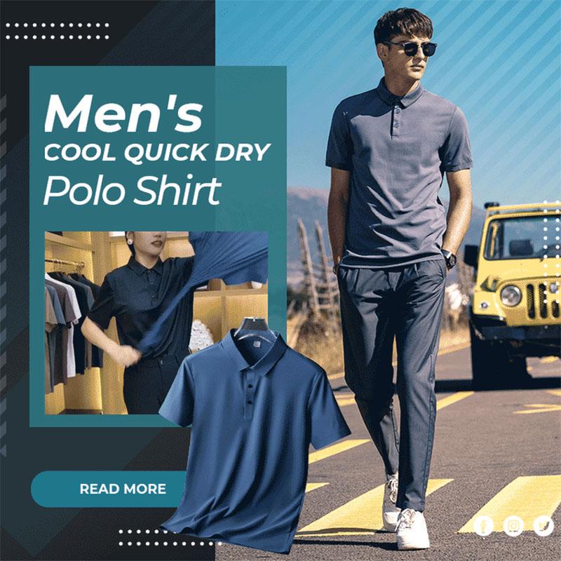 

Men's Polos Men's Cool Quick Dry Shirt Luxury Short Sleeve Solid Color Business Casual Male Tops Fashion Simple Slim Man TeesMen's Men's, Black