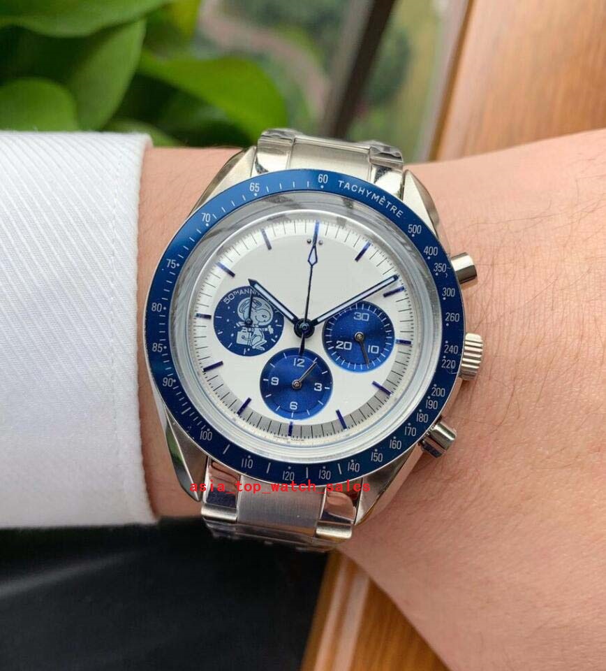 classic new style 310.32.42.50.02.001 men Wristwatches 42mm White dial Ceramic bezel VK quartz movement Chronograph Refined steel strap Premium q