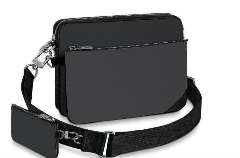 

2023 Women and men Messenger bag Trio crossbody bag Top quality Portable Shoulder Bags Famous Handbag, Black