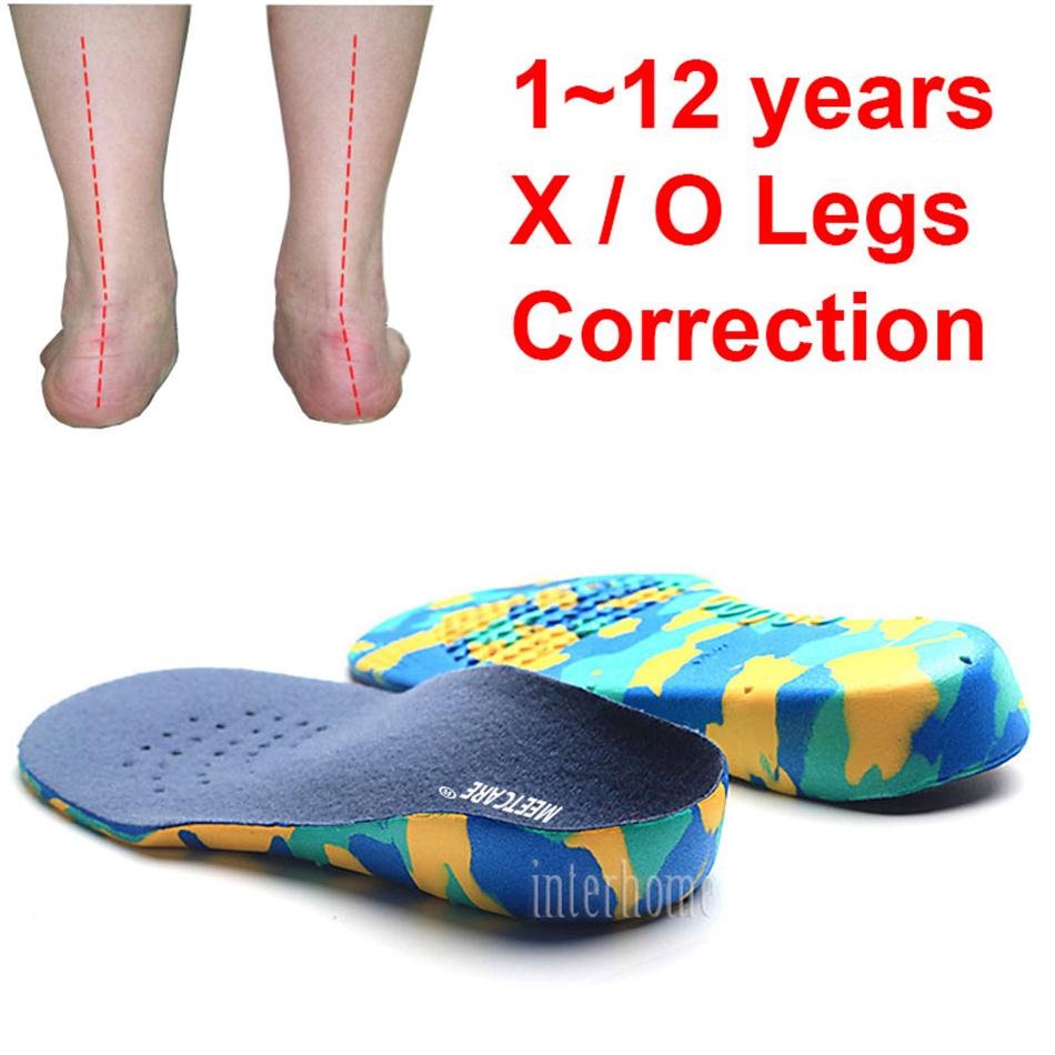 

1-12 Years Kids Orthopedic Insole X O Type Legs Arch Support Shoes Cushion Children Feet Valgus Correction Flat Foot Feet Care292S