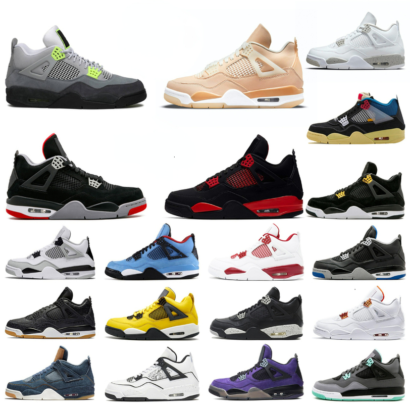 

Jordons Men Women 4s 4 Basketball Shoes Court Purple Shimmer Wild Things University Blue White Oreo Multi Bred Tour Yellow Starfish Trainers Sneakers Chaussures, #27 cactus jack