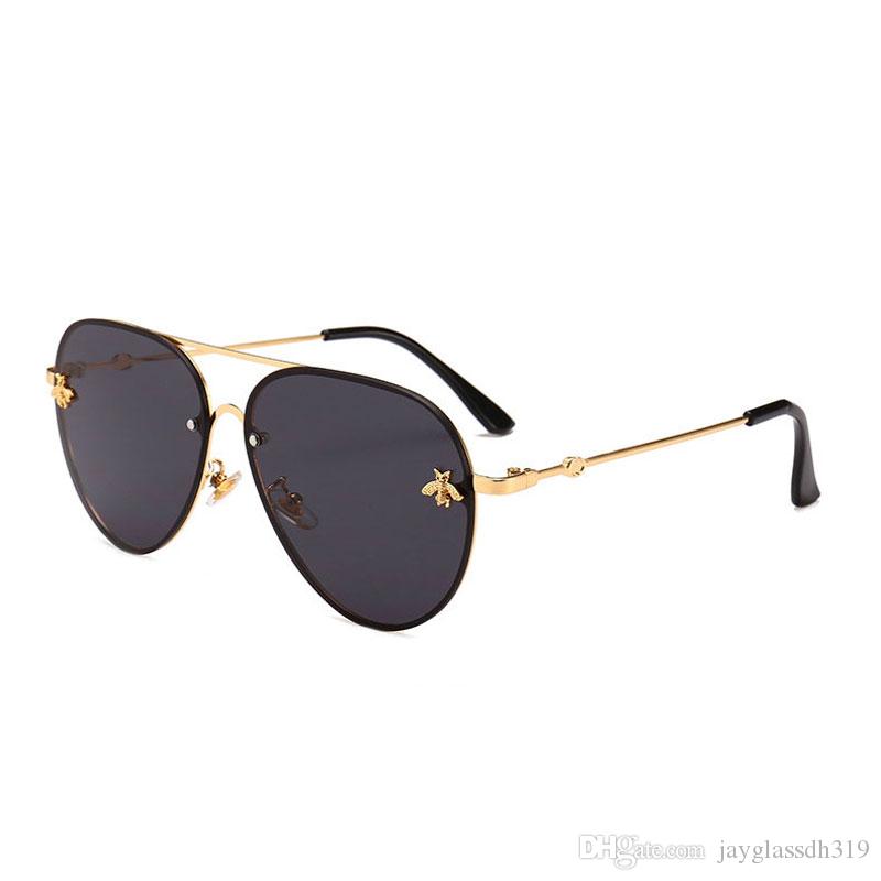 

Brand design Sunglasses women men designer Good Quality Fashion metal Oversized sun glasses vintage female male UV400