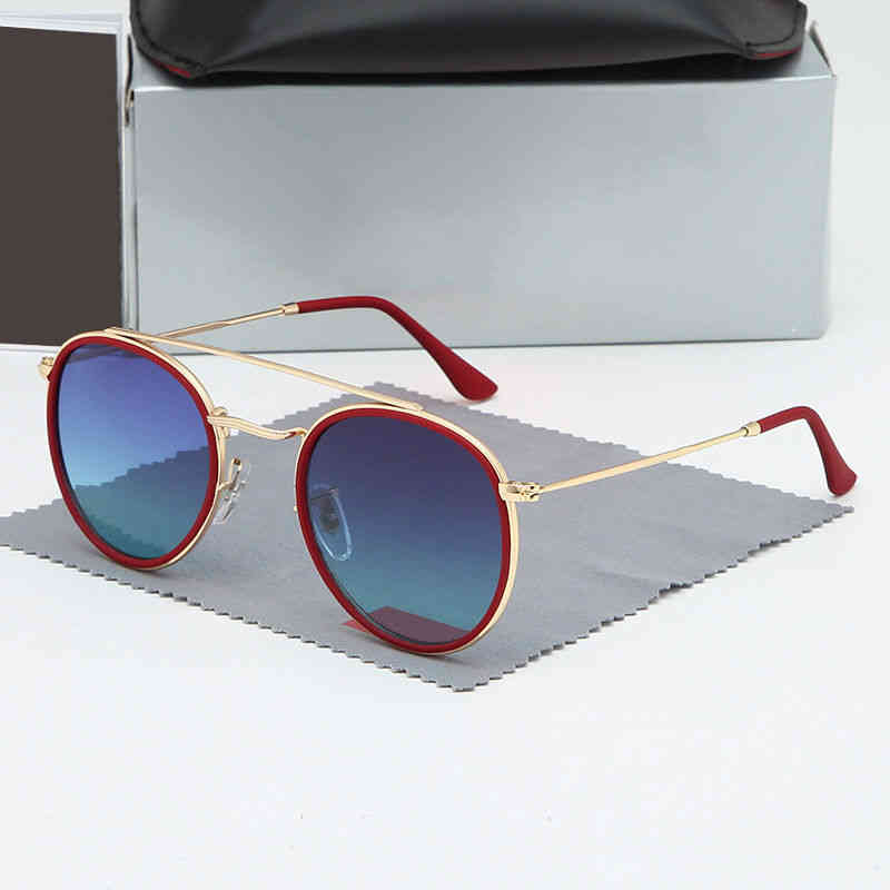 Cycle de Ray de designer Luxueux ADita Quay Lunettes de soleil Mode Femmes Mens Nouvelle mode Tendance de cadre ronde Tendance réfléchissante de