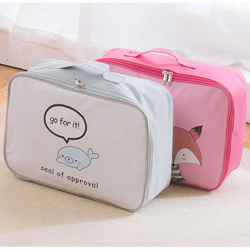 

Storage Bags Cute Folding Clothes Sorting Bag Organizer Totes Shopping Shoulder Travel Duffle Women Makeup