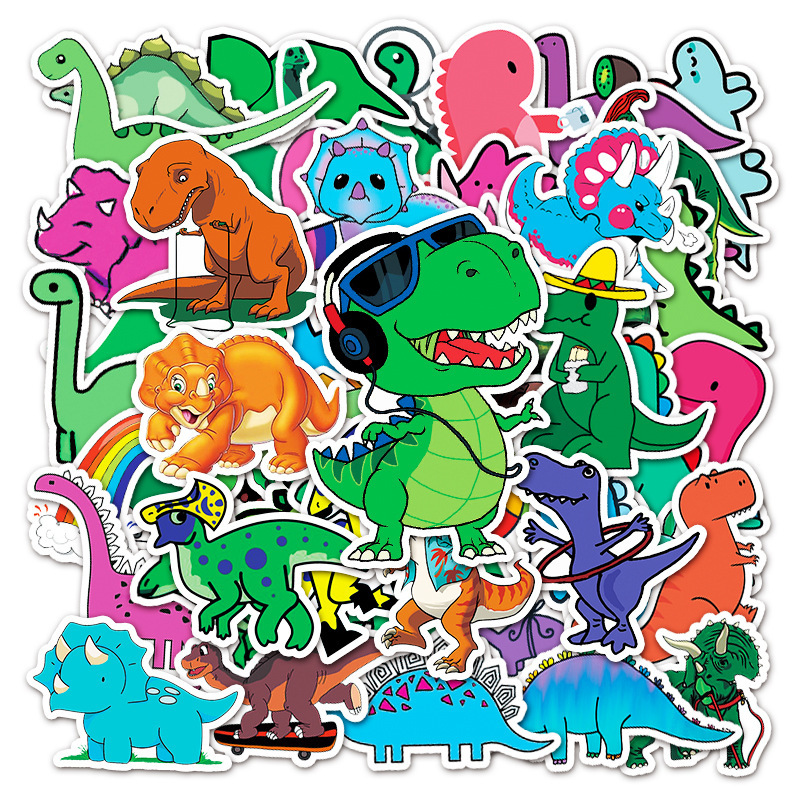 

Waterproof 10/30/50PCS Cute Dinosaur Cartoon Anime Stickers Aesthetic Laptop Phone Water Bottle Waterproof Graffiti Sticker Decal Kid Gift Car sticker, Dinosaur 10pcs