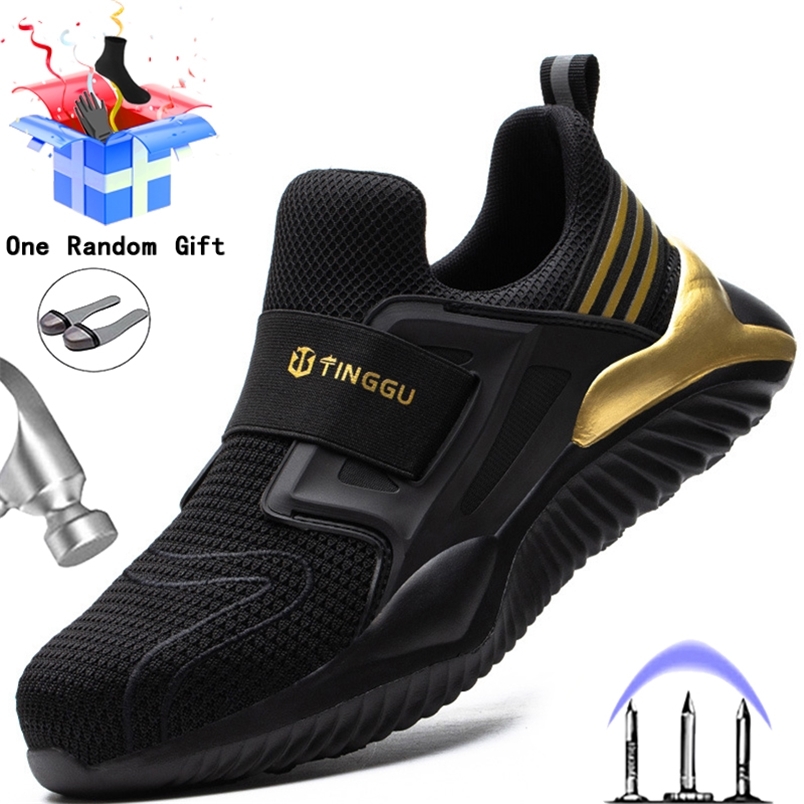 

Safety Shoes Men Steel Toe Cap Work Safety Shoes Sneakers Male Lightweight Work Boots Men Indestructible Work Shoes Male 220616, Jd118-black