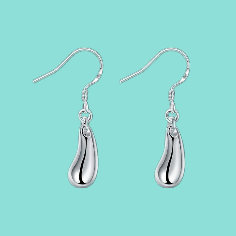 

Stud Silver Earring Fashion Jewelry Cute Teardrop/water Drop/raindrop Earrings For Women Girl Christmas GiftsStud