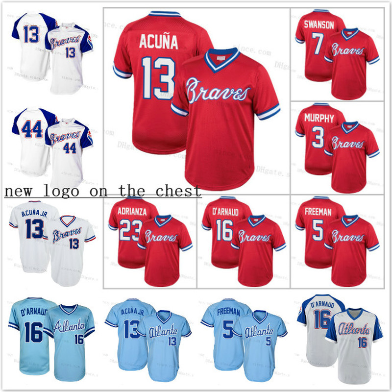

Atlanta Ronald Acuna Jr. 2022 Braves Jersey 1984 White 1982 1981 Light Blue Marcell Ozuna 1980 1979 # 7 Dansby Swanson Baseball S-6XL, As picture /men s-6xl