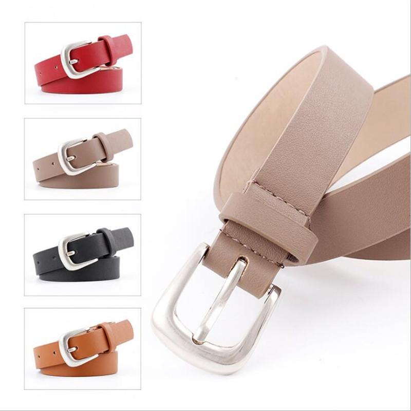 

Belts 2022 Womens Wide Black Silver Brown Leather Belt Ladies Pin Buckle Waistbands Strap For Women Jeans Pants