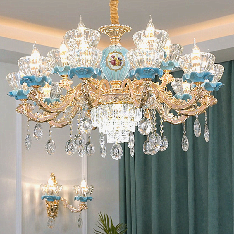 Luxury Crystal chandelier for Living Room Classic Chandelier Light Fixtures Bedroom Gold Lamps Ceiling Pendant Lamp-image-470871224