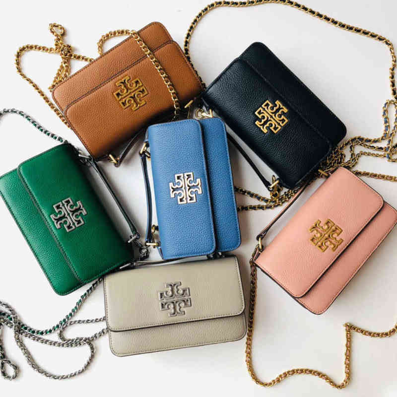 

Luxury Womens TB Handbags Women's Britten Series Small Leather Mini Portable Chain Messenger, Black