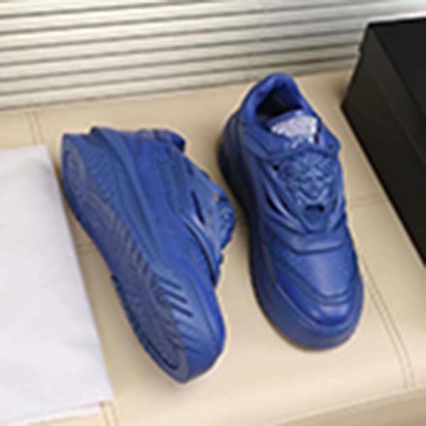 

Italy ODISSEA sneakers Thick Greek soles Casual Shoes triple black white multi-color 100% cattle leather men Medusa Trainers ad6