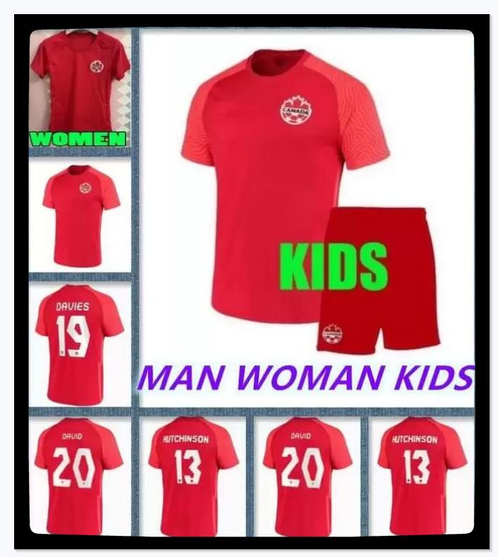

Man kids kit Canada Soccer Jerseys national team Home 2021/22 woman world cup DAVIES J.DAVID LARIN OSORIO EUSTAQUIO MILLAR LARYEA jersey CONCACAF Gold football shirts, Yellow