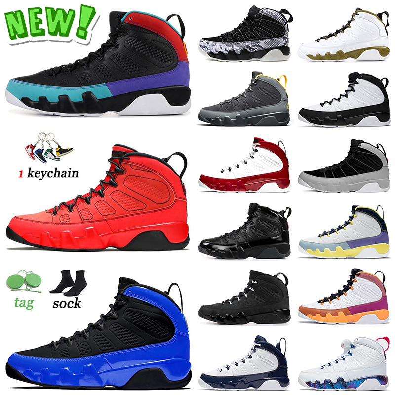 

Size 13 Mens Jumpman 9 Basketball Shoes 9s High Sneakers Dream It Motorboat Jones Racer Blue University Gold Space Jam Particle Grey Change The World UNC Men Trainers, C1 universty blue 40-47