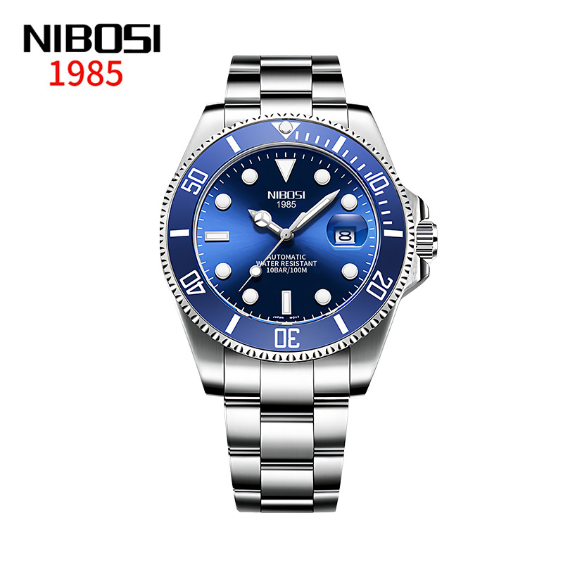 

Fully automatic men's mechanical watch green watch waterproof luminous calendar steel band Watch cross-border popular a4, C1