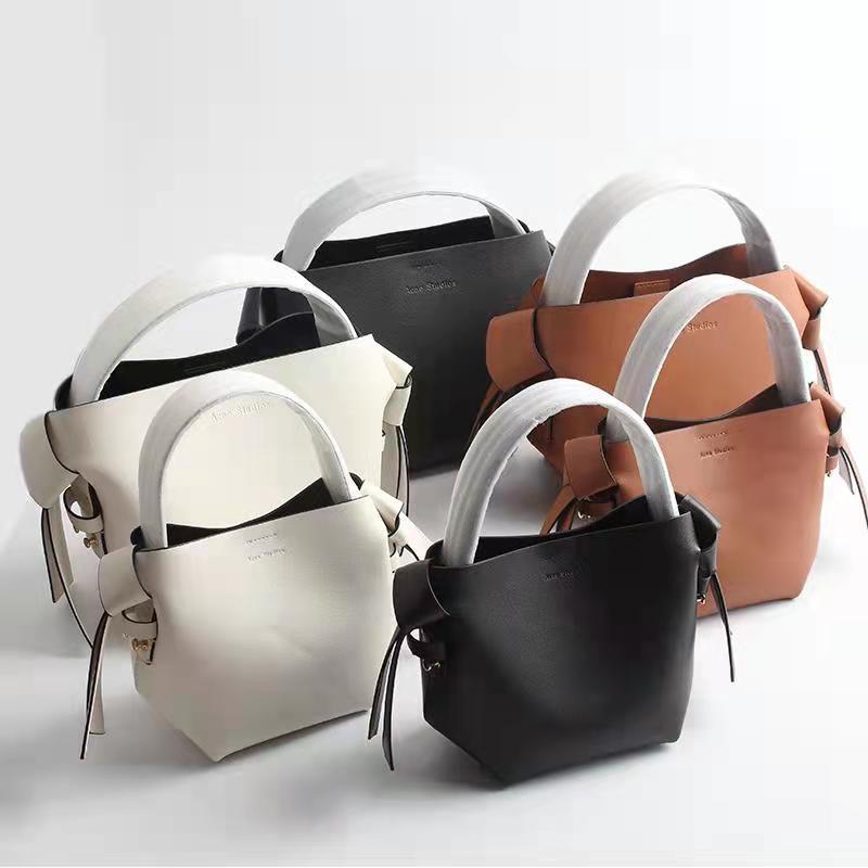 

Designer bag high-quality acne logo design handbag women's new shoulder bag simple butterfly mini bucket luxury women, Black medium size