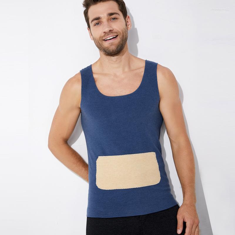 

Men 2022 Winter Style Heating And Warm-keeping Vest Dralon Fever Men's Silk Patch Vests Stra22, Blue