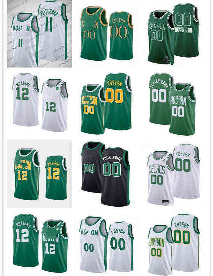 

75th Custom Men Boston's Celtics's 11 Payton Pritchard Josh 8 Richardson Robert 44 Williams III 12 Grant Williams Basketball Jerseys d
