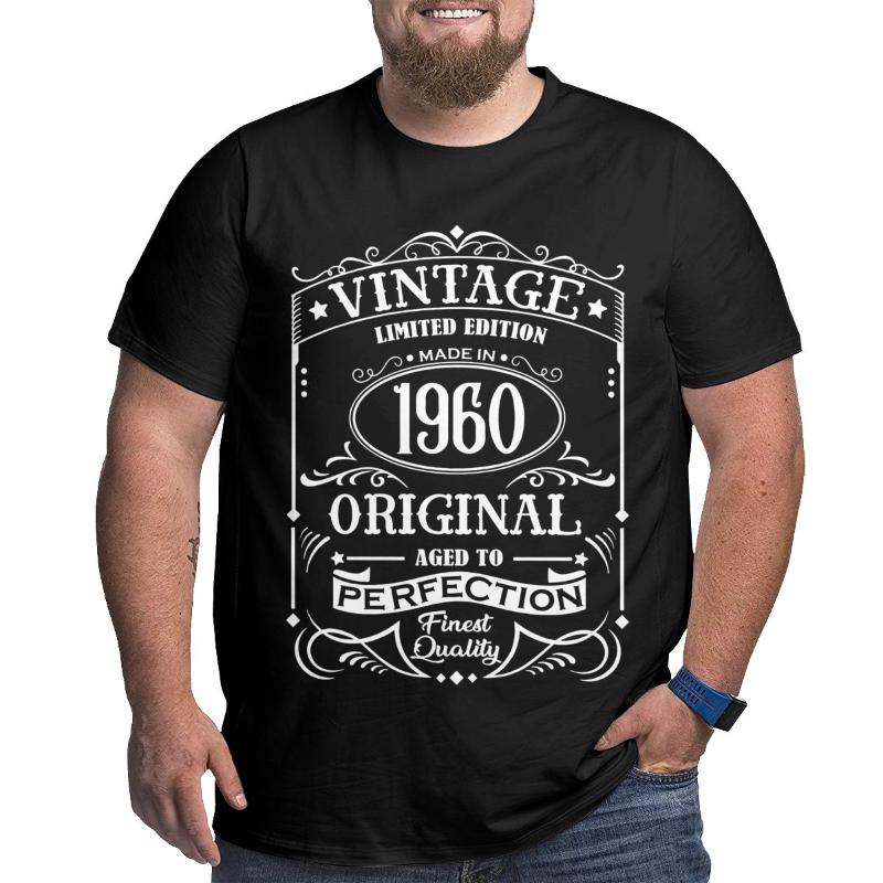 Men&#039;s T Shirts Humorous 1960 Birthday Shirt Vintage Limited Round Neck Cotton Short Sleeve Oversized 4XL 5XL 6XL Men&#039;sMen&#039;s-image-778504251
