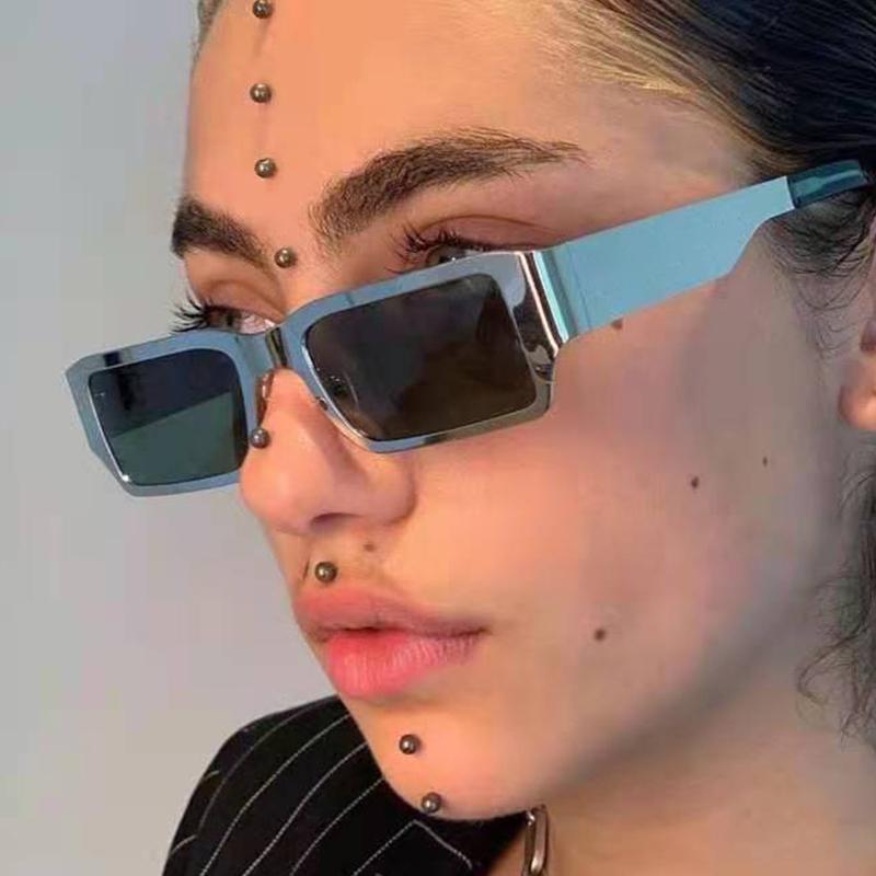 

Sunglasses Unique Rectangular Men Women Fashion Vintage Square Designer Small Flat Top Sun Glasses Female UV400SunglassesSunglasses