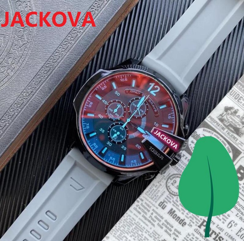 

Top quality Men Luxury Big Sports Watches Six stitches series All the dials work Mens quartz date display Rubber Silicone Classic President Super Wristwatches, As pic