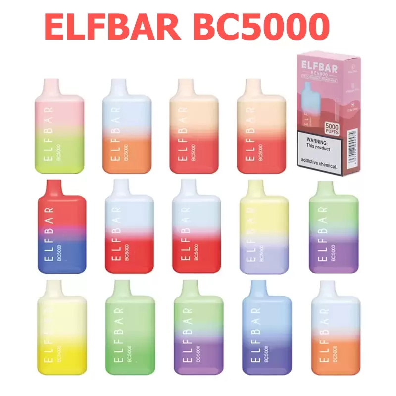 

EF BAR BC5000 Electronic Cigarette 50000 puffs rechargeable 13ml MESH Coil Pods vapes box E cigarettes Disposable vape pen Device Plus